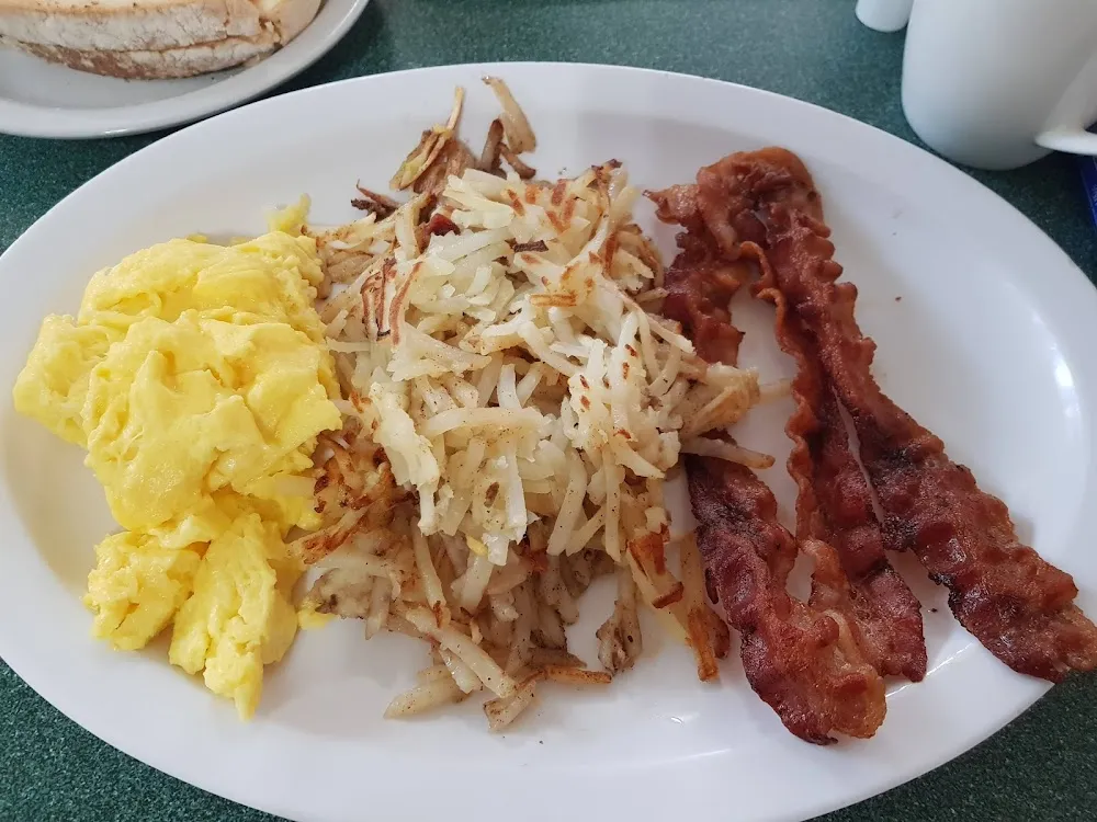 Hash Browns Bacon and Eggs